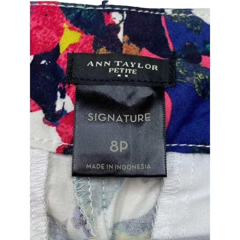 Ann Taylor Petite Womens Floral Shorts Size‎ 8P Multicolor Spring Summer